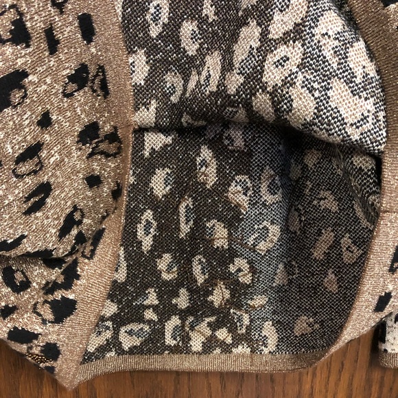 Vintage Leopard Print Metallic Beaded Sweater Lisa Originals Large - Picture 15 of 15